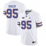 Men's Florida Gators #95 Adam Shuler NCAA Jordan Brand White Authentic Stitched College Football Jersey VBN1162PZ